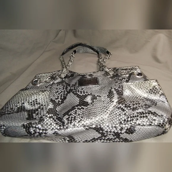 NICOLE BY NICOLE MILLER SNAKESKIN EMBOSSED BAG - Picture 7 of 16